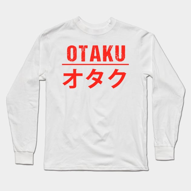 Otaku In Katakana, Anime Lovers Long Sleeve T-Shirt by ArkiLart Design